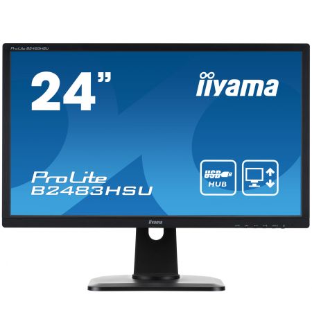 iiyama ProLite 24" HD Blk DP H/Adjust