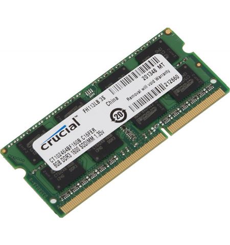 Crucial 8GB DDR3 1600 MT/s SODIMM